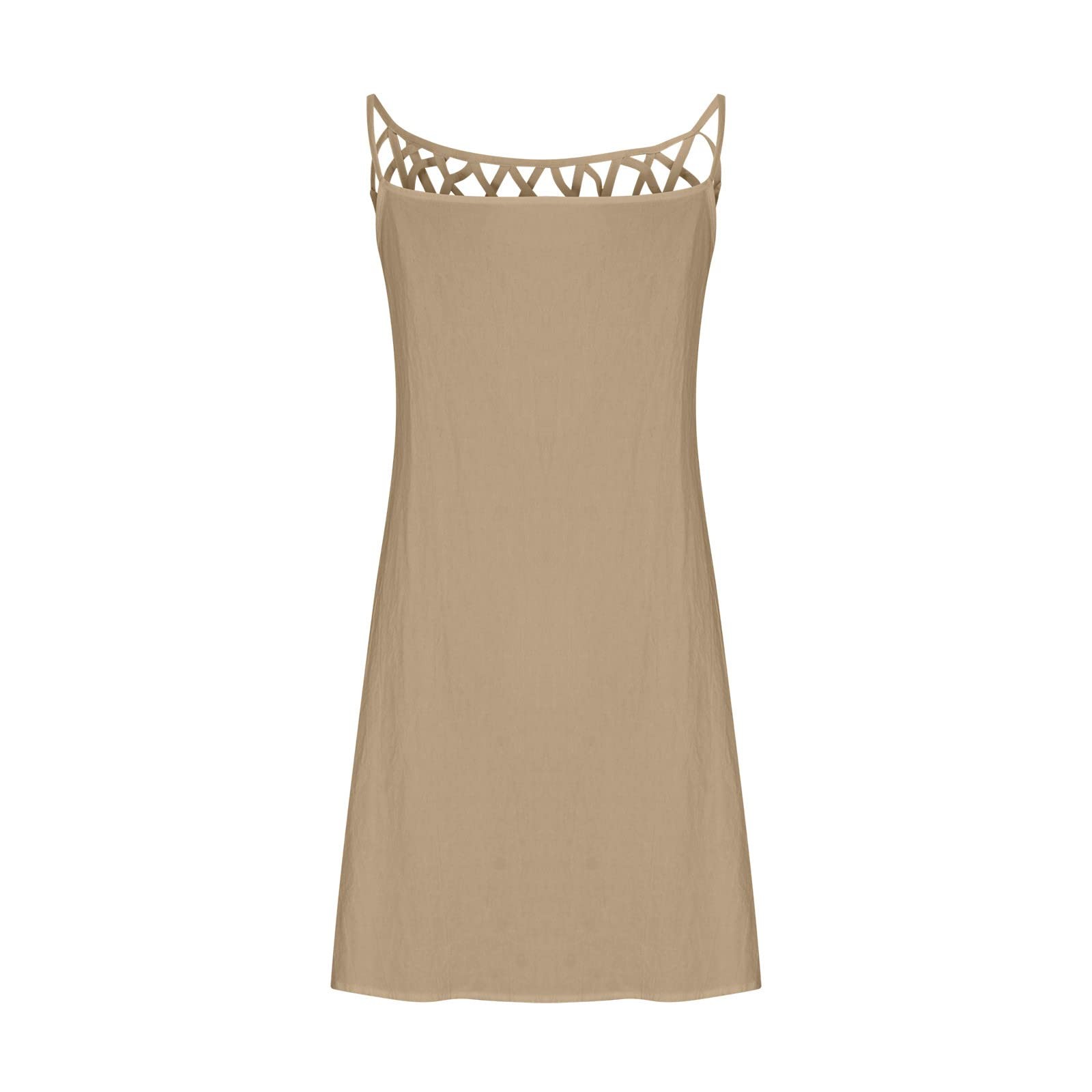 thumbnail image 5 of Vestido veraniego floral con cuello hueco y corte A para mujer 2025: vestido informal de playa con bolsillos, 5 of 5